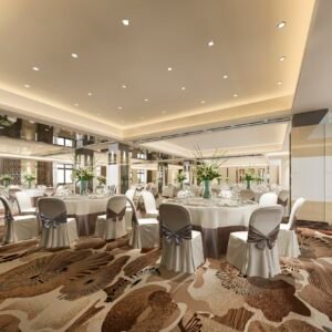 3d rendering seminar meeting and banquet hall room